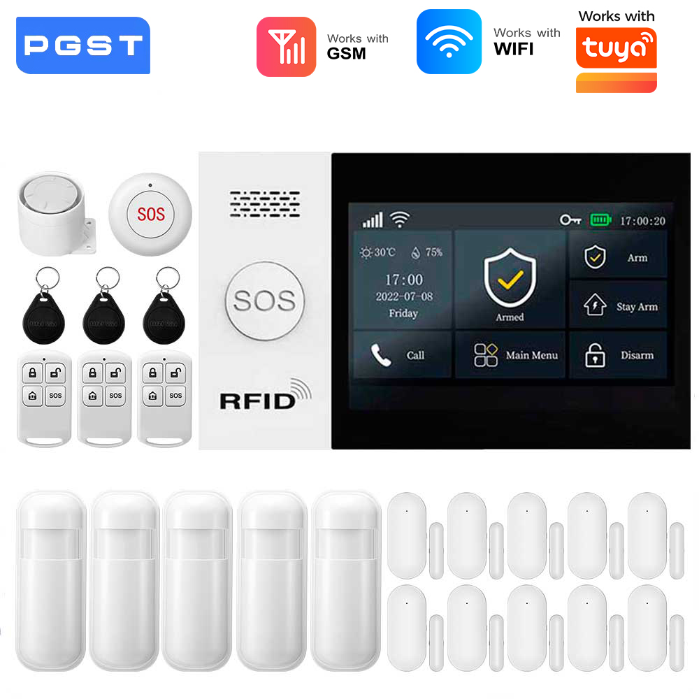 Smart Home Package - 2.4G WIFI Smart GSM Alarmsysteem Werkt
