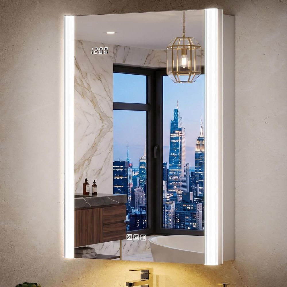 Smart Home Living - 20x32 Verlichte medicijnkastspiegel met verlichting &
