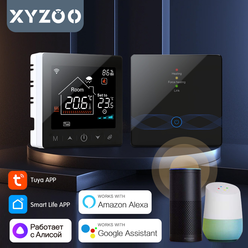Smart Home Package - WiFi Tuya draadloze thermostaat voor gasboiler