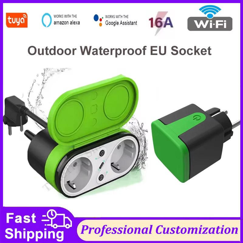 Smart Home Technology - Tuya EU 16A Wifi Slimme Buitenstopcontact
