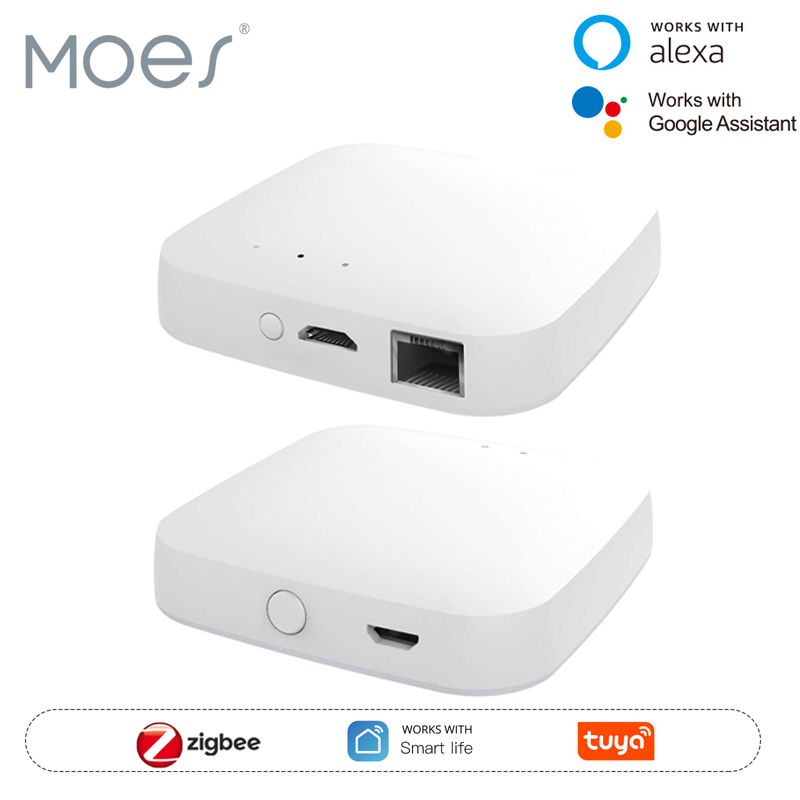 Smart Home Living - MOES Tuya ZigBee3.0 Smart Hub, draadloze/bekabelde