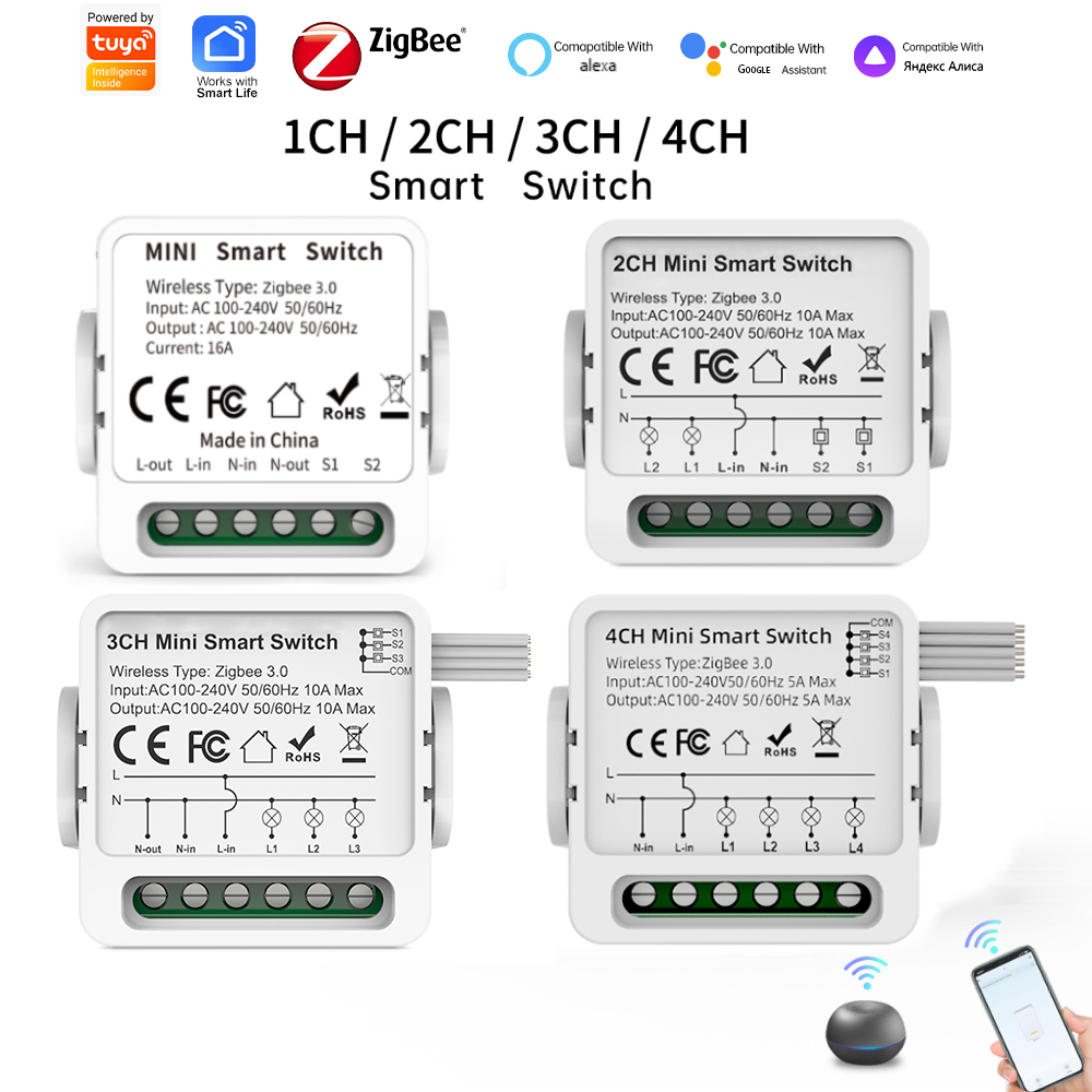 Smart Home Z Wave - Tuya Zigbee 3.0 Smart Switch 1/2/3/4-weg
