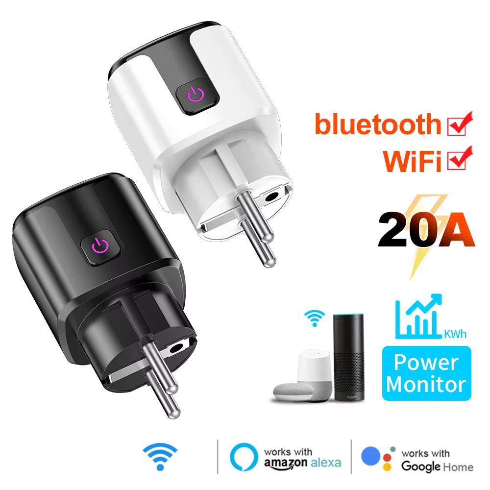 Smart Home Technology - Smart 20A EU-stekker WiFi+Bluetooth-aansluiting met energiemonitoring