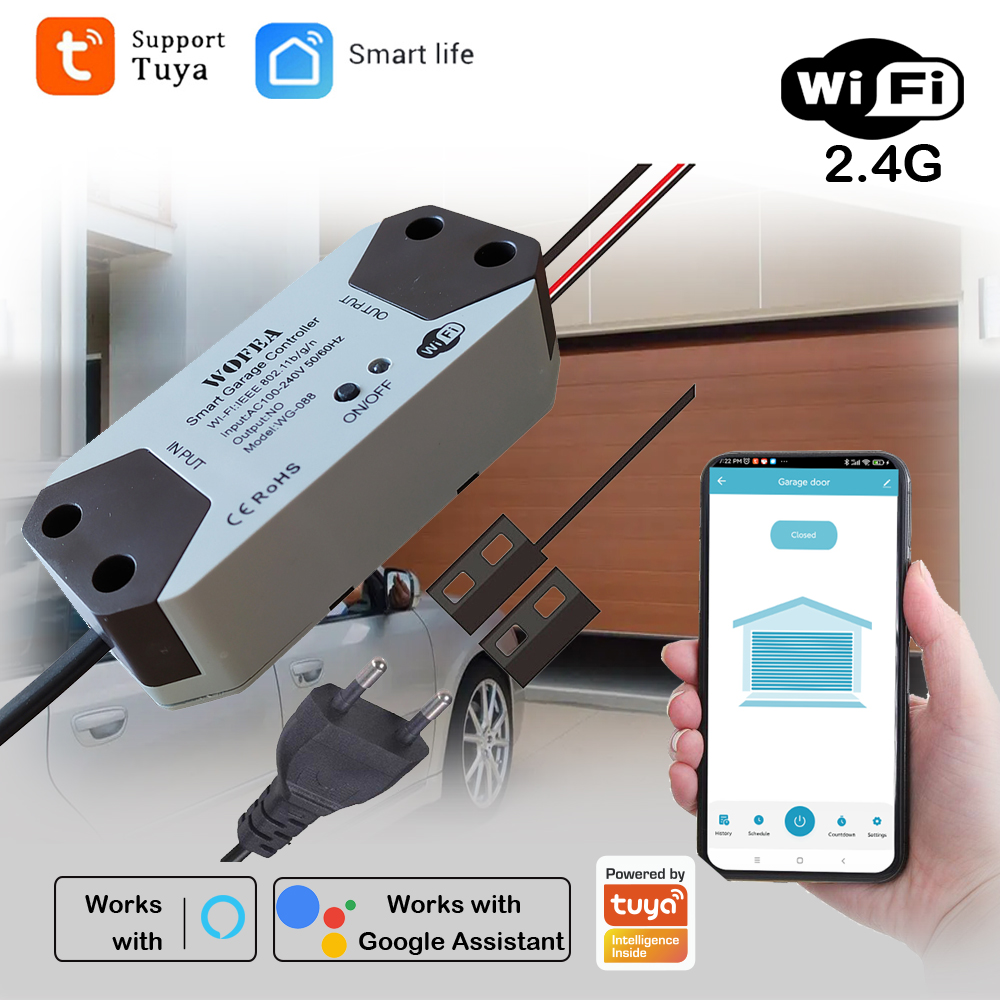 Smart Home Technology - Smart Garage Door Opener Controller, EU-stekker,