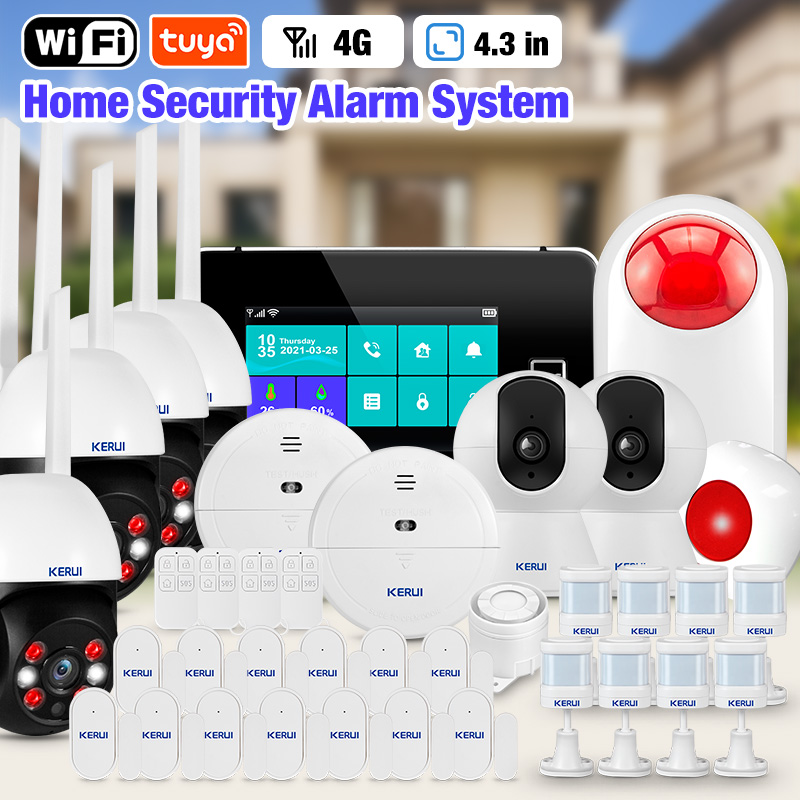 Smart Home Package - KERUI 4,3 inch touchscreen alarmsysteem Draadloos