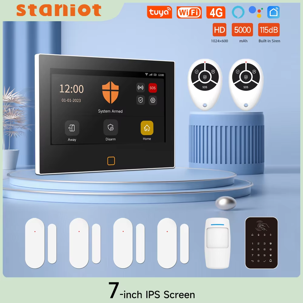 Smart Home Package - Staniot 7 inch HD Alarmsysteem Draadloze