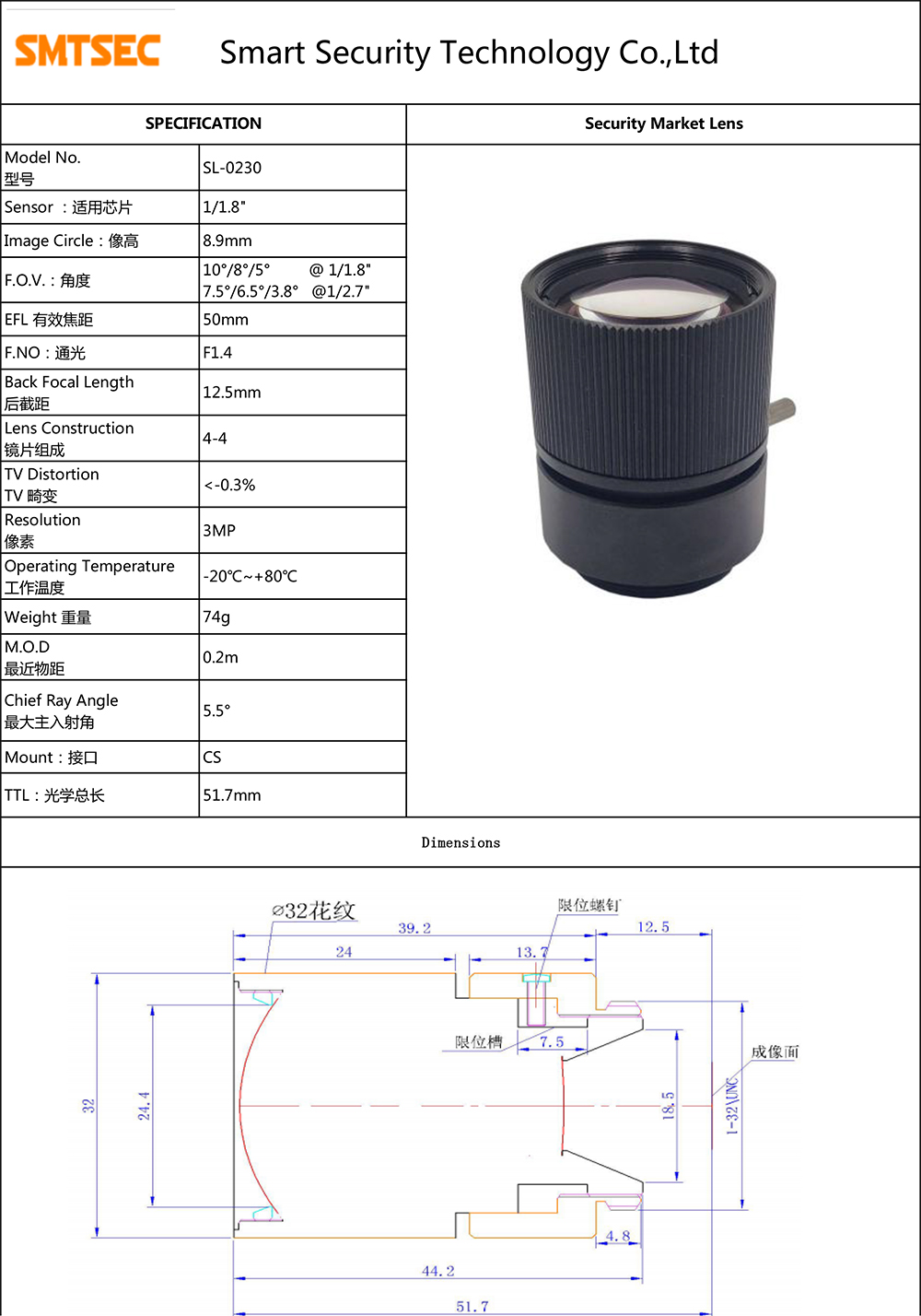 50mm CCTV-lens F1.4 CS Mount 1 - Security Ip Camera recensie en prijs