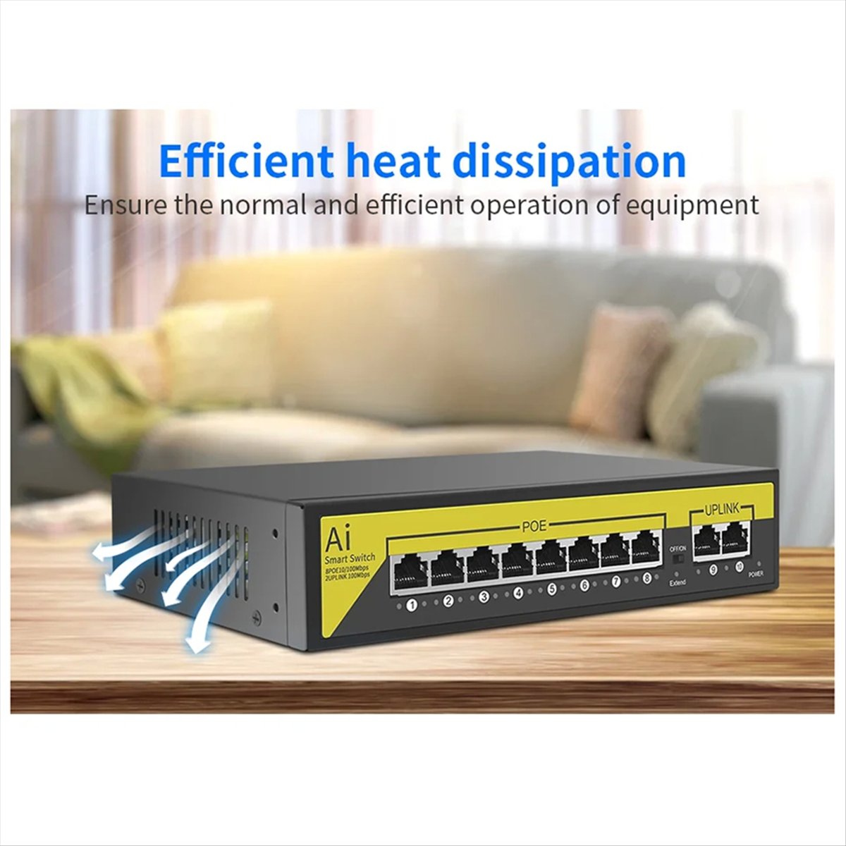 48V 8 Poorten POE Switch Ether - Security Ip Camera recensie en prijs